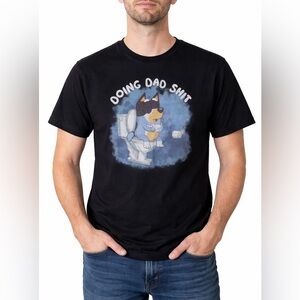 Bluey Doing Dad Sh*t Funny Graphic Tee Shirt Gildan Heavy Cotton Medium